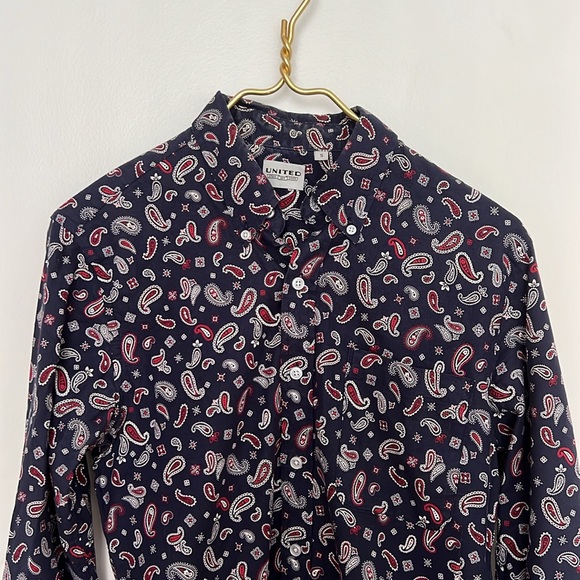 United Stock Dry Goods Paisley Button Up - Picture 2 of 3